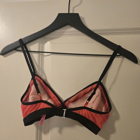 Pink+black Betsey Johnson lace bralette - Picture 2 of 2